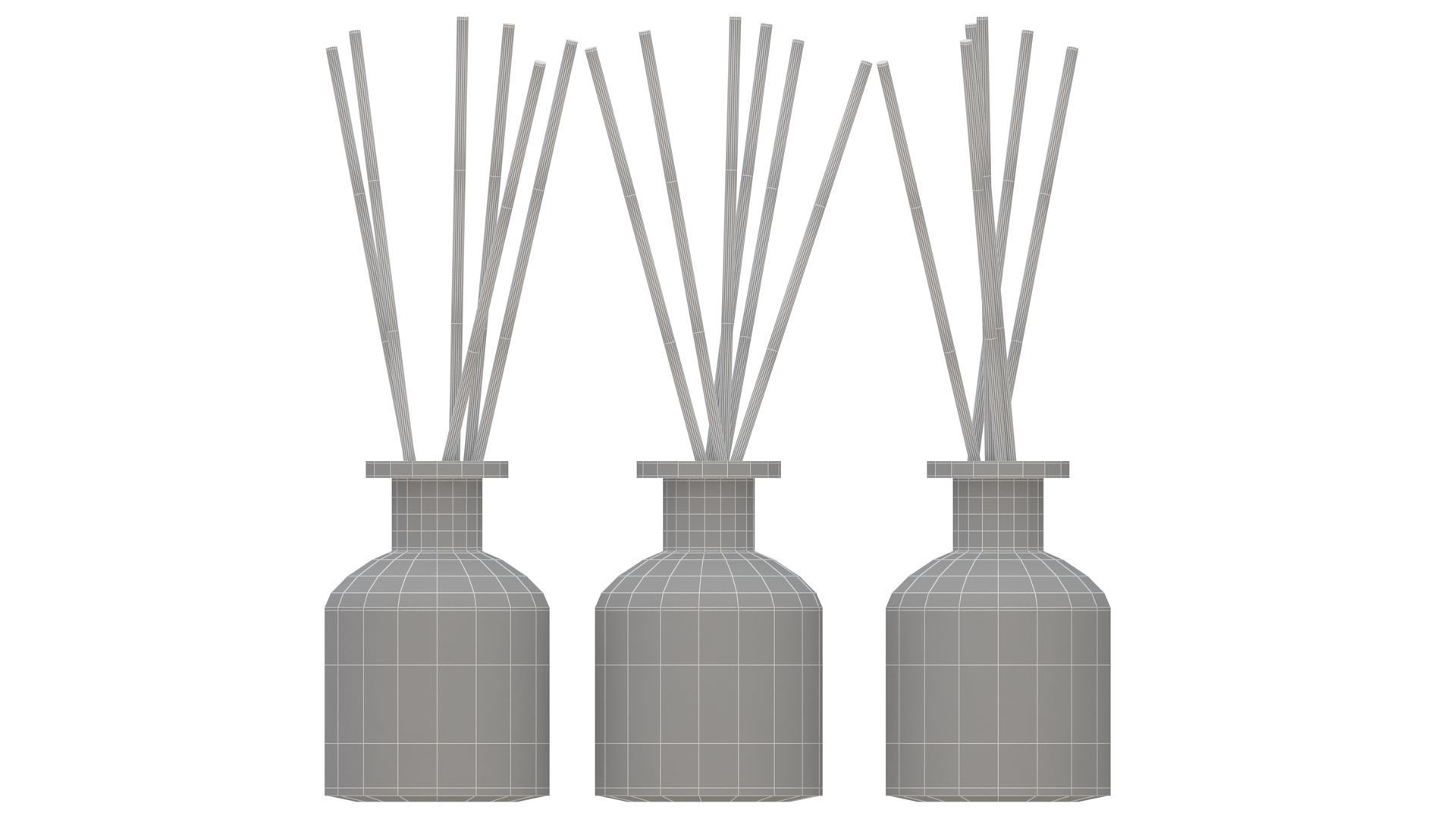 Reed Diffuser Bottle with Black Aroma Sticks 3D model_8