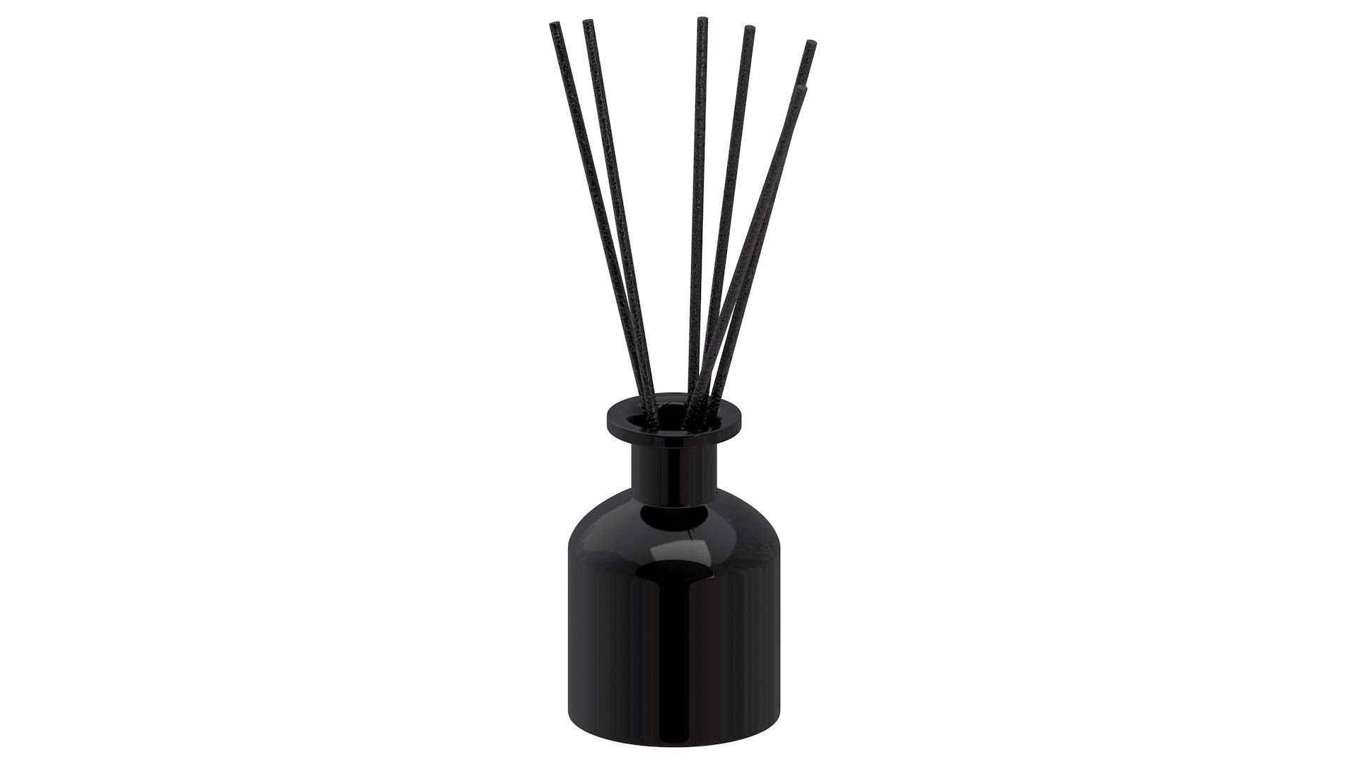 Reed Diffuser Bottle with Black Aroma Sticks 3D model_1