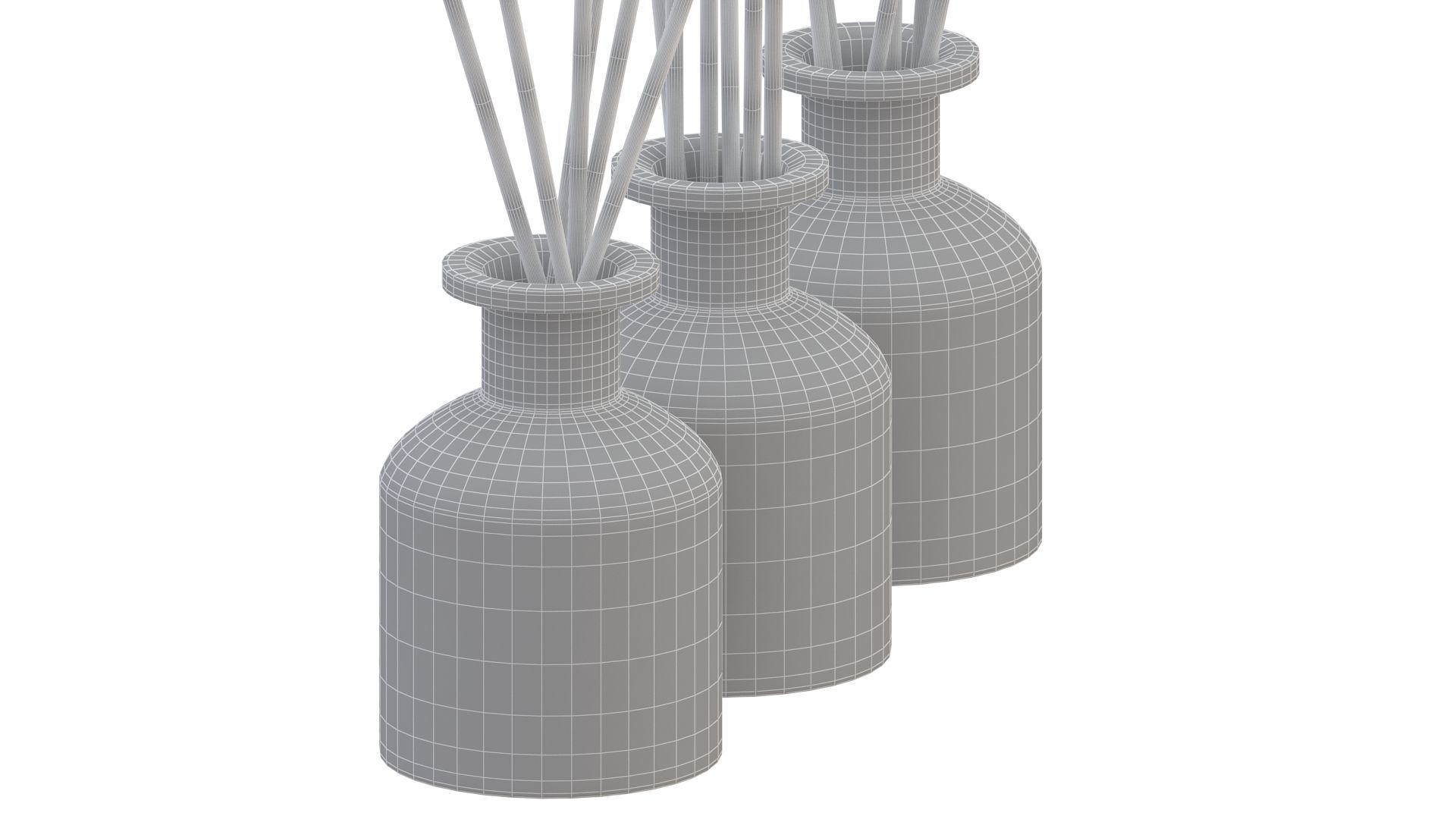 Reed Diffuser Bottle with Black Aroma Sticks 3D model_11