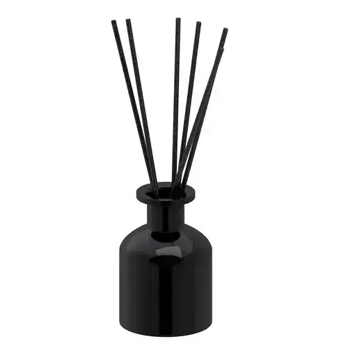 Reed Diffuser Bottle with Black Aroma Sticks 3D model Reed Diffuser Bottle with Black Aroma Sticks 3D model