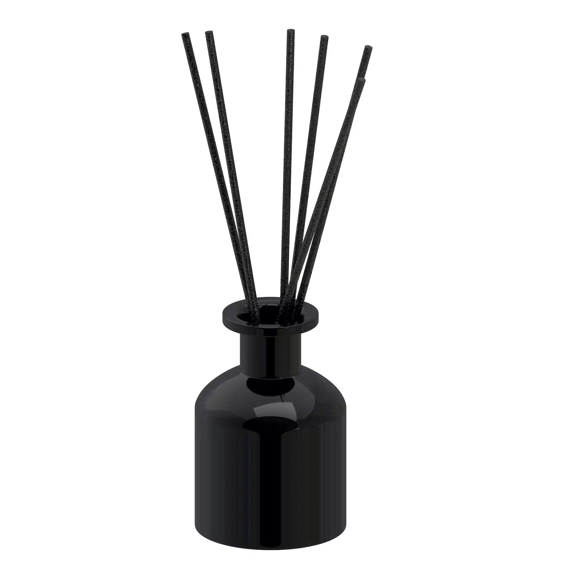 Reed Diffuser Bottle with Black Aroma Sticks 3D model_0