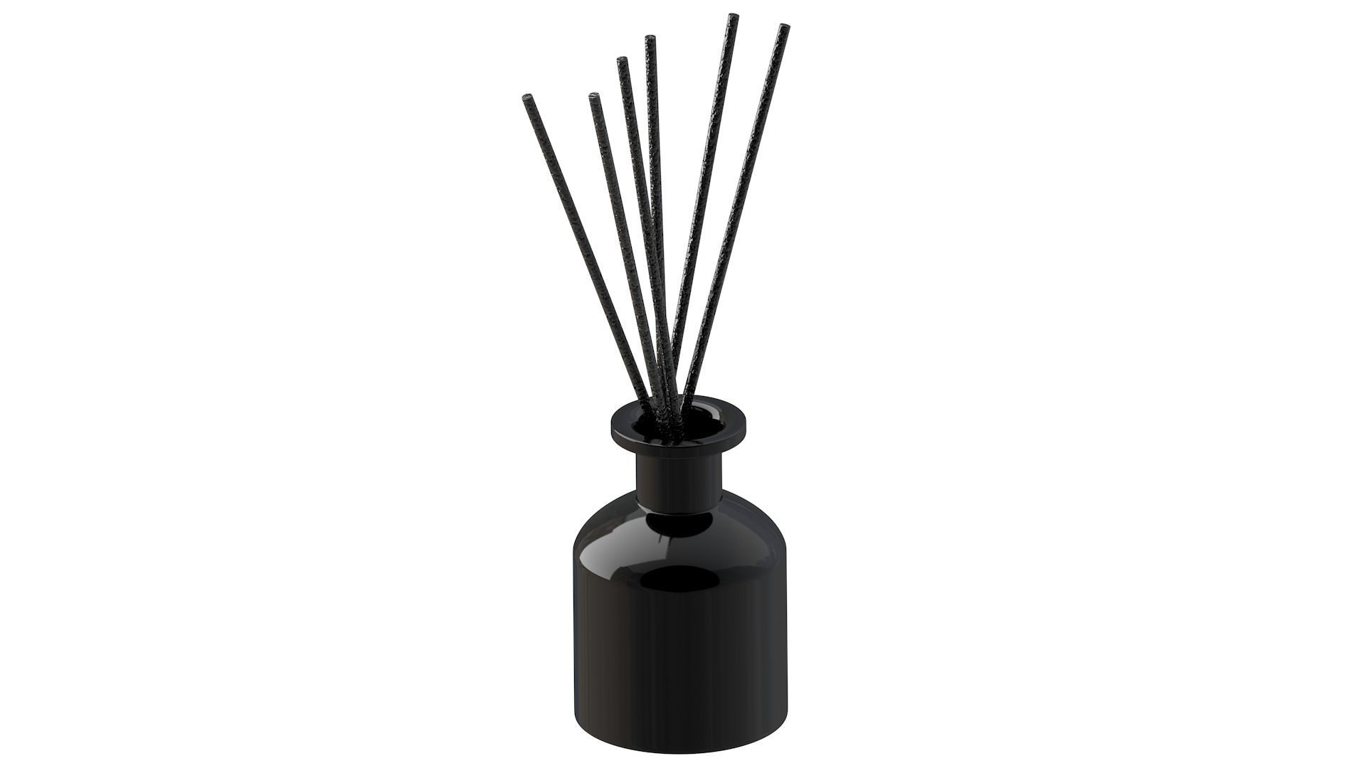 Reed Diffuser Bottle with Black Aroma Sticks 3D model_2