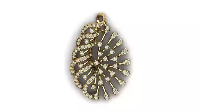 PENDANT with diamonds and gold