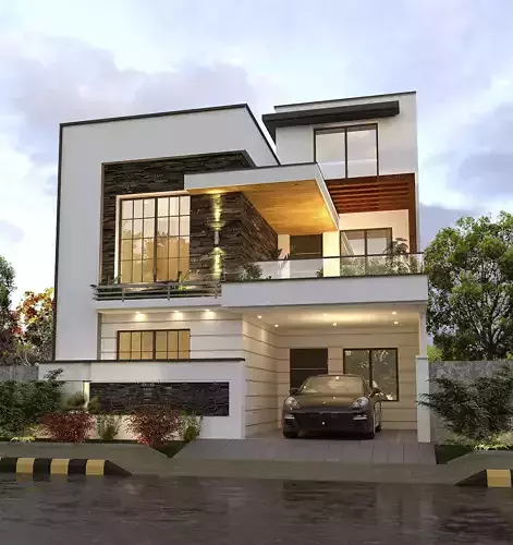 House 3d Model modern design in pakistan