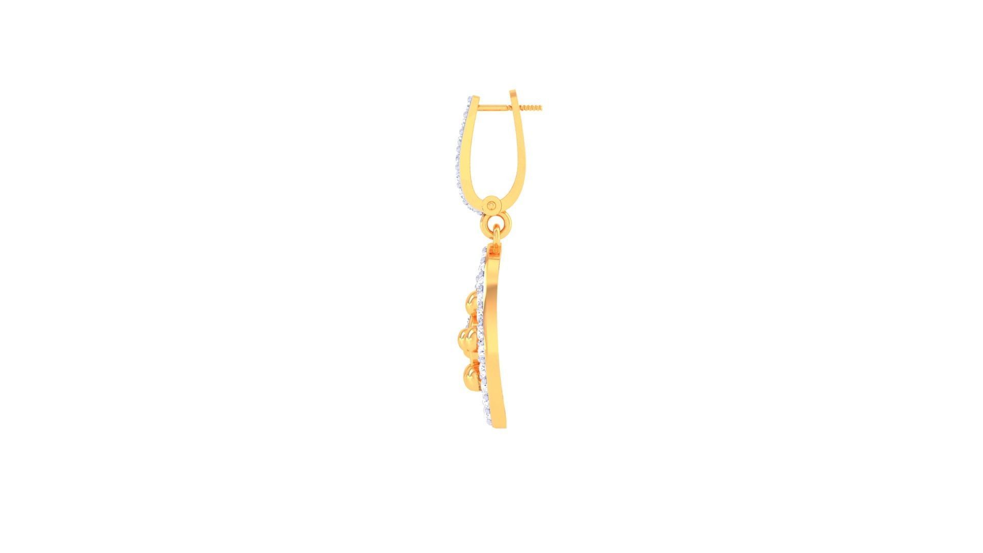 Women Long Earrings 3dm STL OBJ FBX Renders Details 3D print model_3