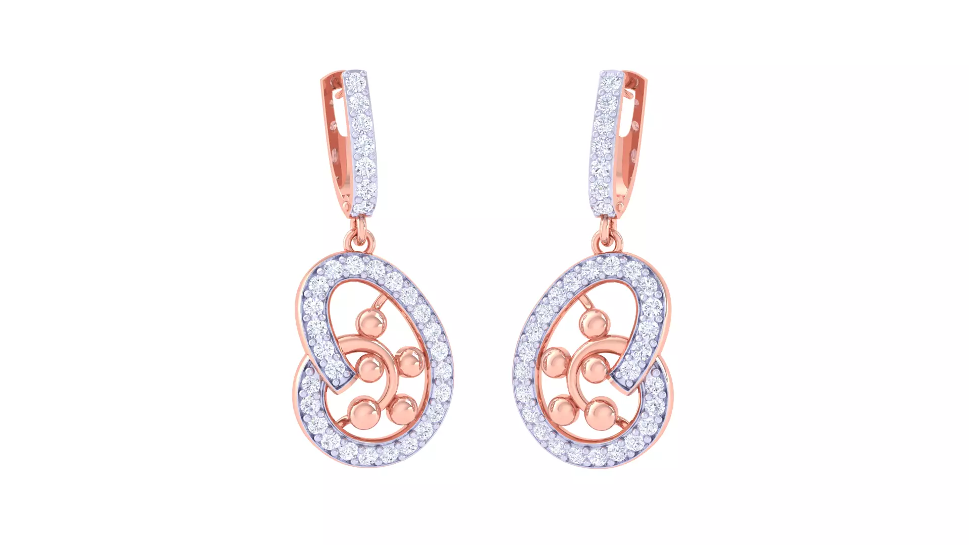 Women Long Earrings 3dm STL OBJ FBX Renders Details 3D print model_0