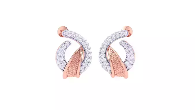 Women Stud Earrings 3dm STL OBJ FBX Renders Details