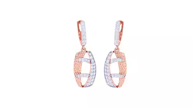 Women Long Earrings 3dm STL OBJ FBX Renders Details