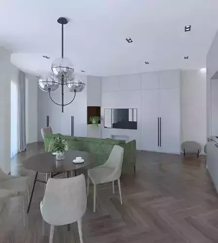 Cozy living room in the old town