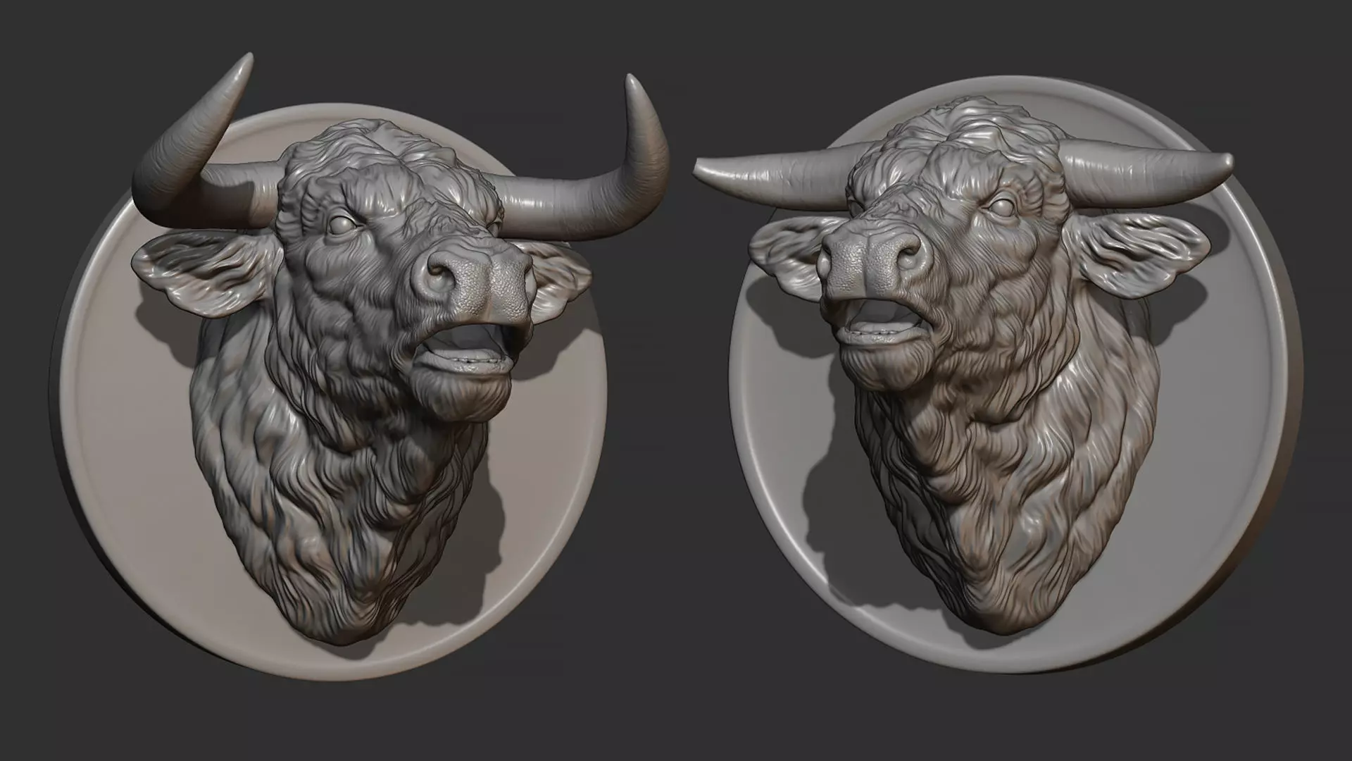 Bull head bellows 3D print model_0