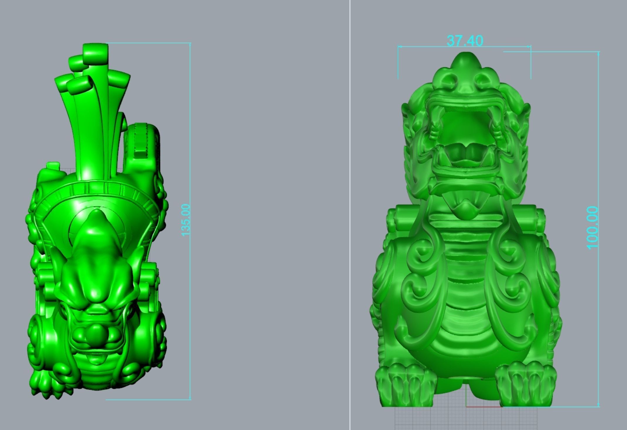 Pixiu Statue 3D print model_6