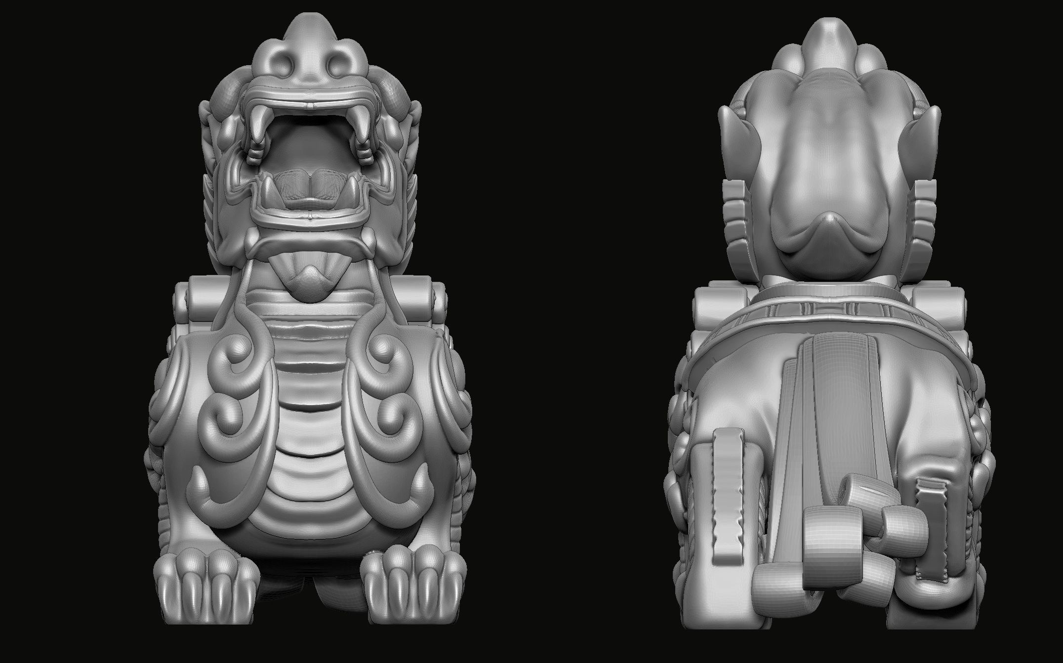 Pixiu Statue 3D print model_1