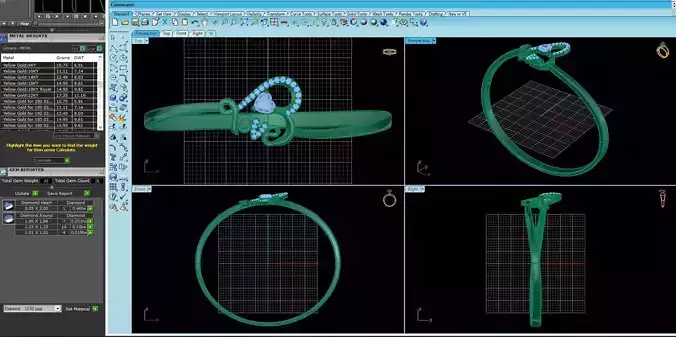 love heart diamonds bracelet