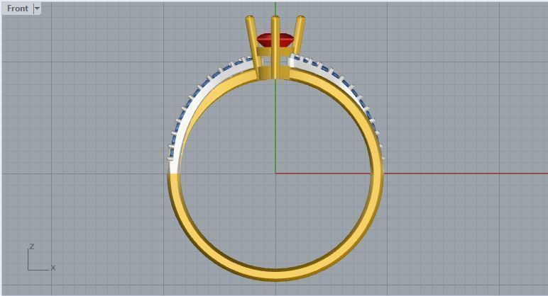 twist engagement ring 3D print model_5
