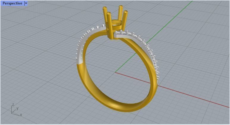 twist engagement ring 3D print model_9