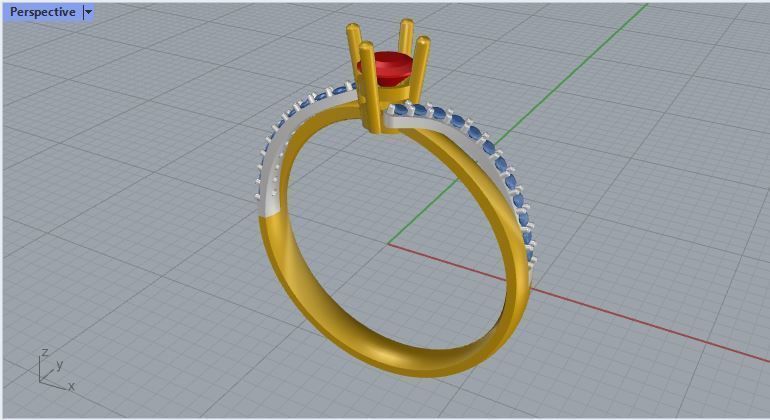 twist engagement ring 3D print model_4
