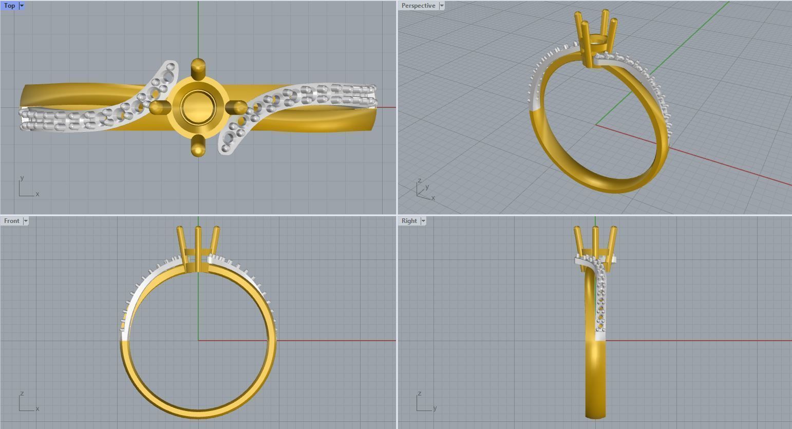 twist engagement ring 3D print model_7