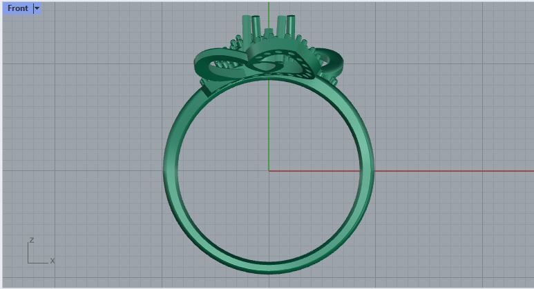 pear shaped diamonds ring 3D print model_10