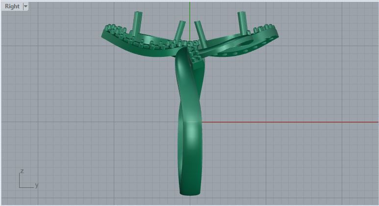 pear shaped diamonds ring 3D print model_11