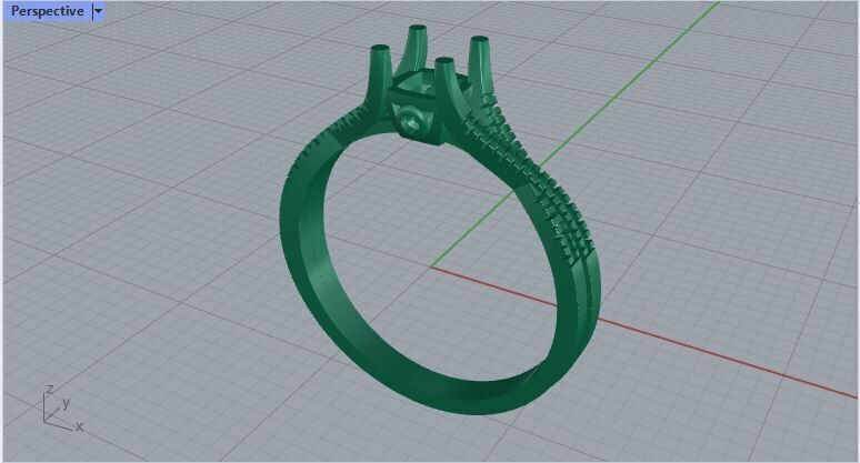 engagement ring 3D print model_10