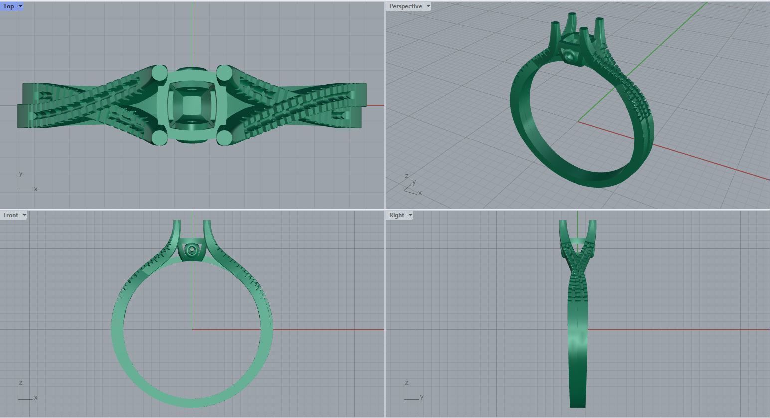 engagement ring 3D print model_8
