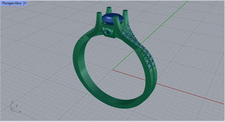 engagement ring 3D print model_5