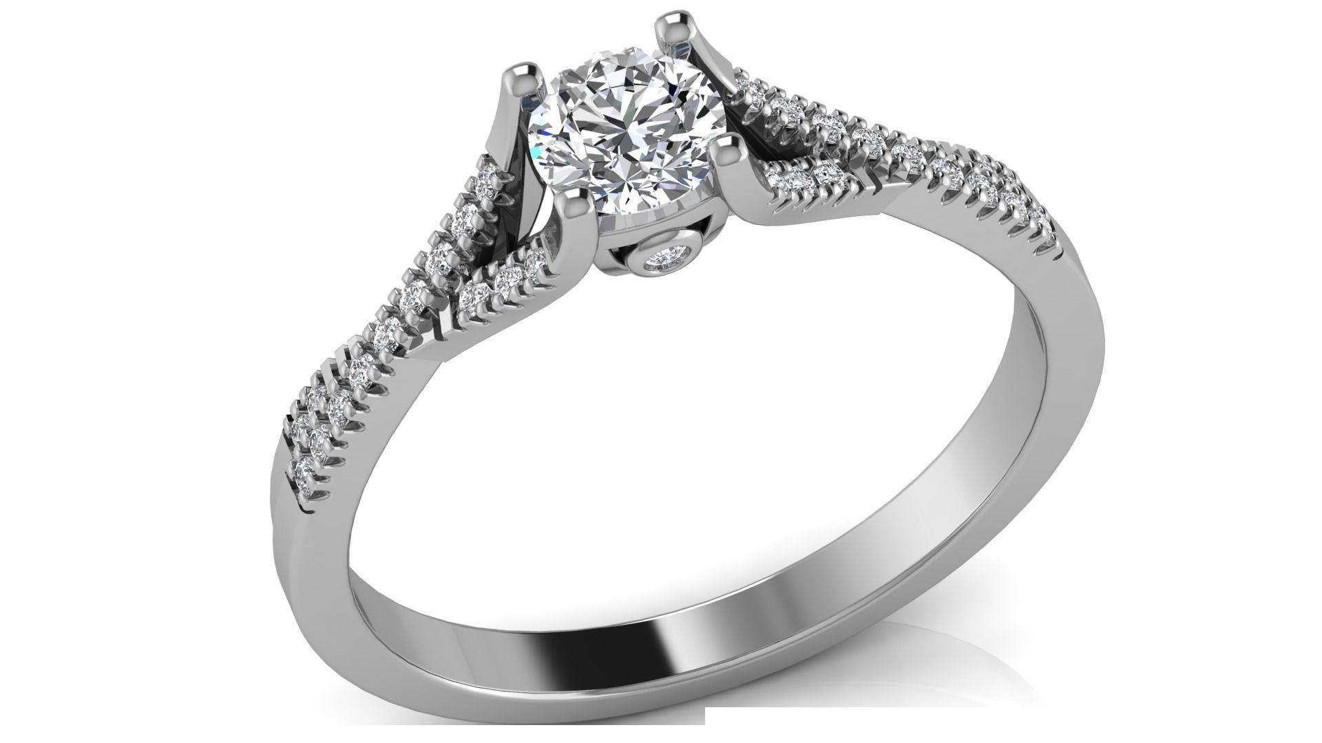 engagement ring 3D print model_2