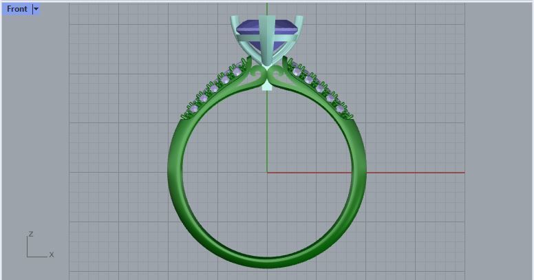 heart shape solitaire engagement ring 3D print model_5