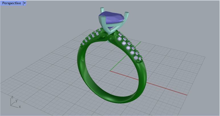 heart shape solitaire engagement ring 3D print model_4