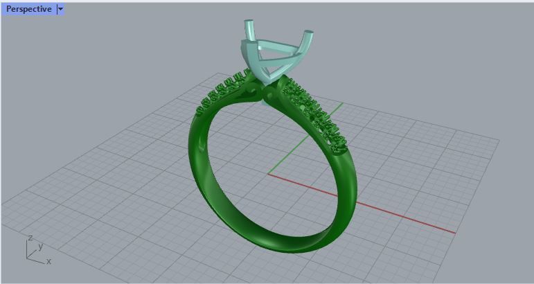 heart shape solitaire engagement ring 3D print model_9