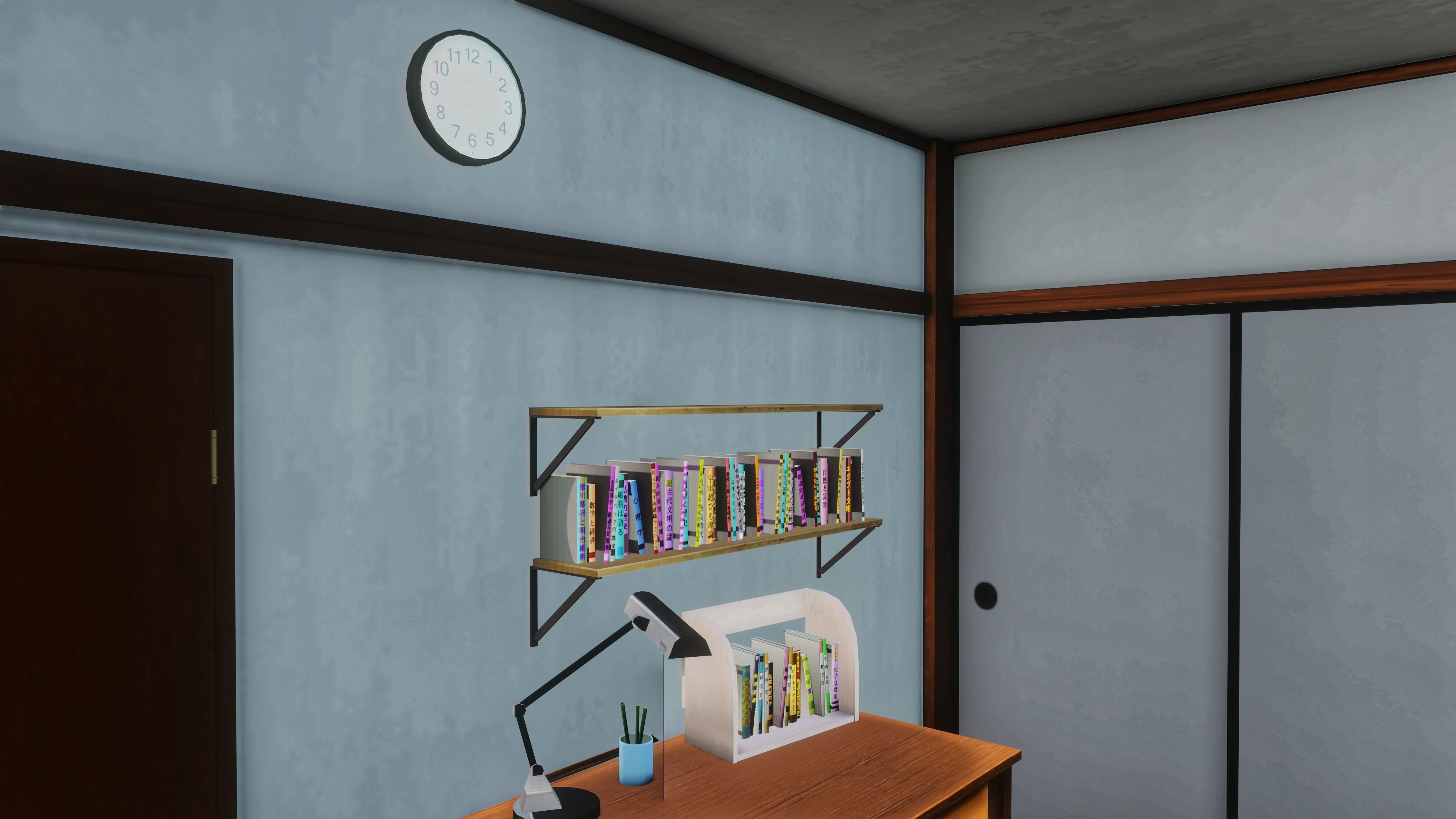 TEEN JAPANESE ROOM  Low-poly 3D model_8