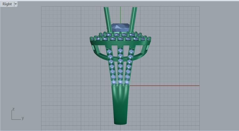 double halo engagement ring 3D print model_7