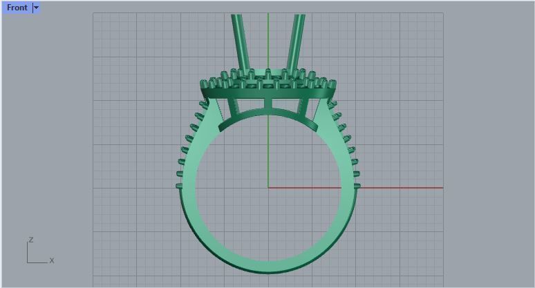 double halo engagement ring 3D print model_11