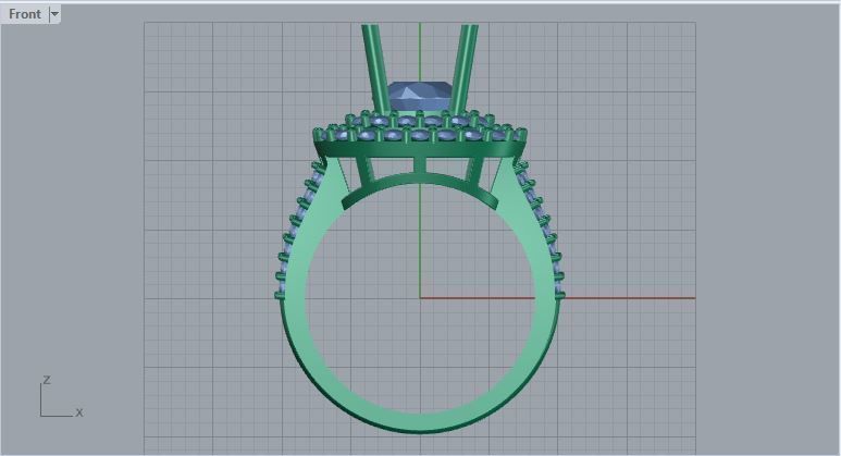double halo engagement ring 3D print model_6