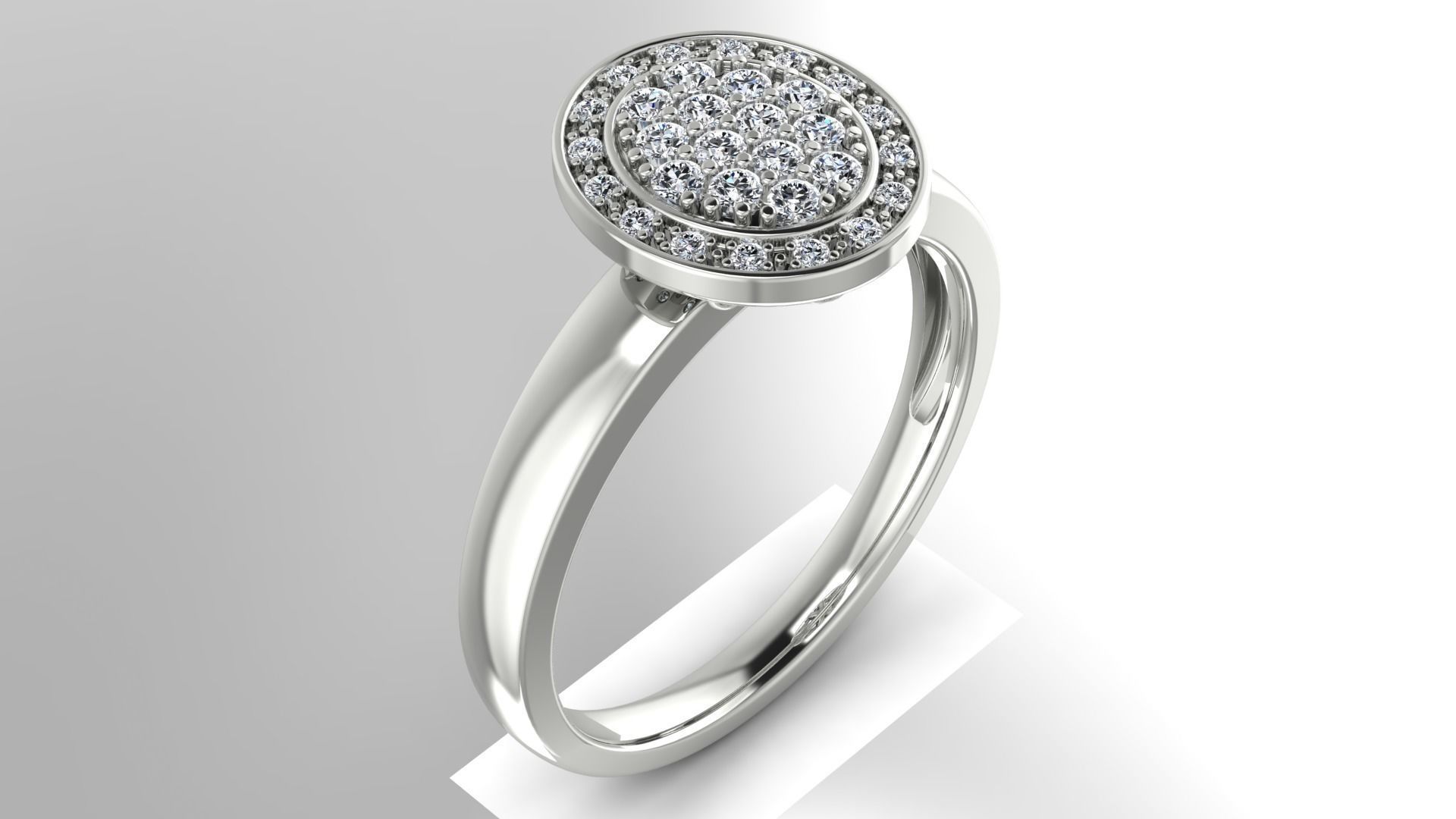 diamonds ring 3D print model_2