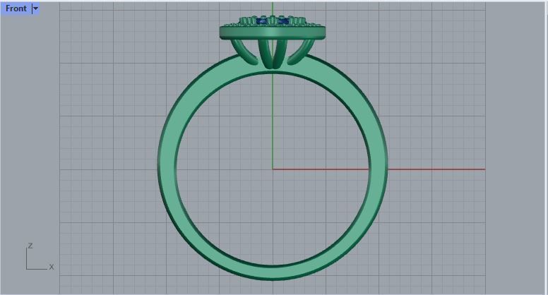 diamonds ring 3D print model_6
