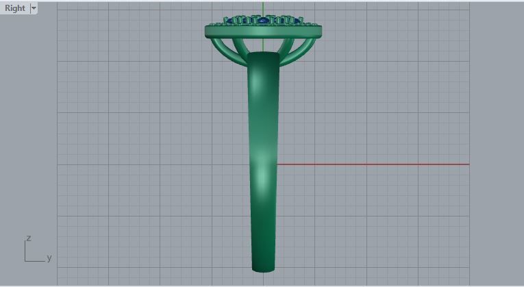 diamonds ring 3D print model_3