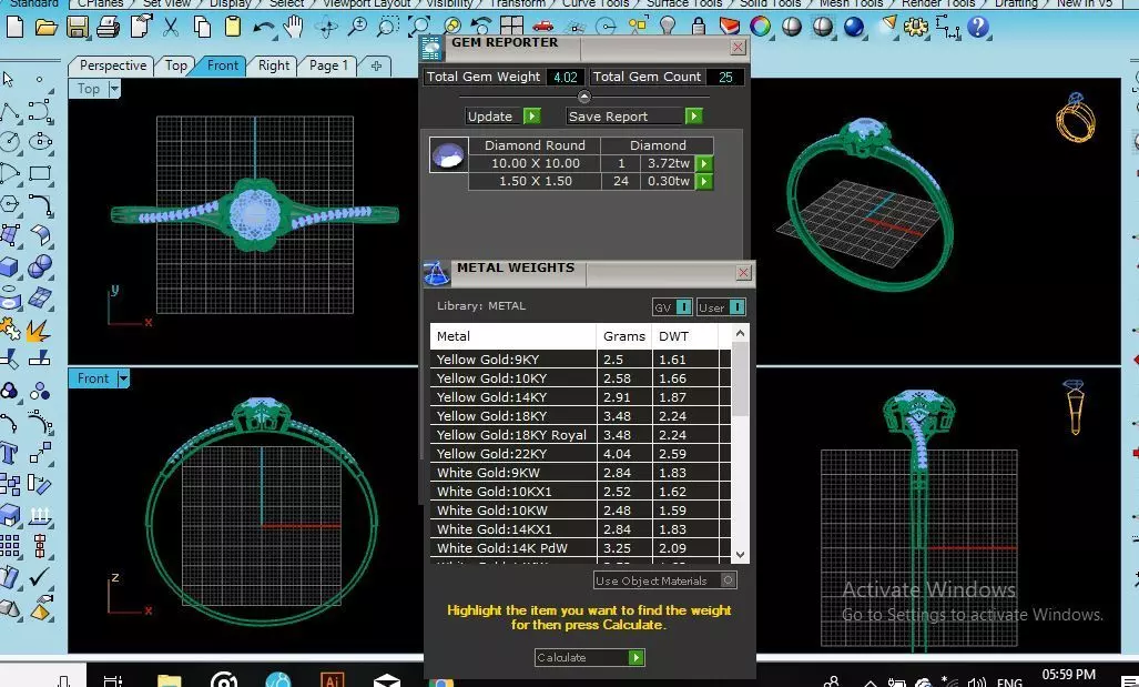 diamonds bracelet 3D print model_0