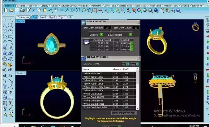pear shape engagement ring