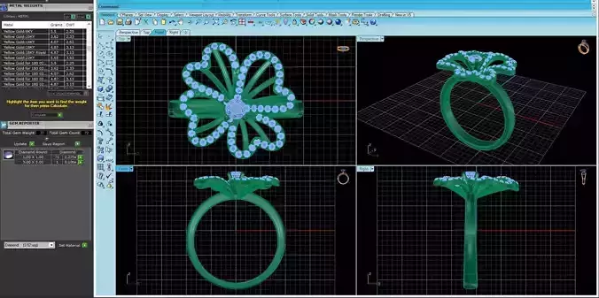 flower diamonds ring