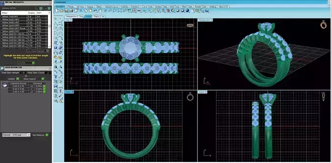 solitaire engagement ring set