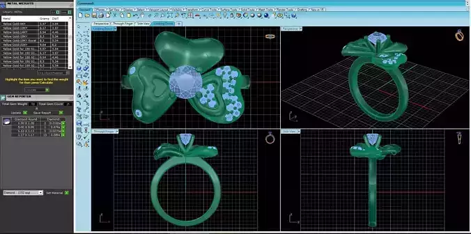 flower diamonds ring