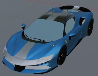 Ferrari SF90 Spider Low-poly 3D model_25