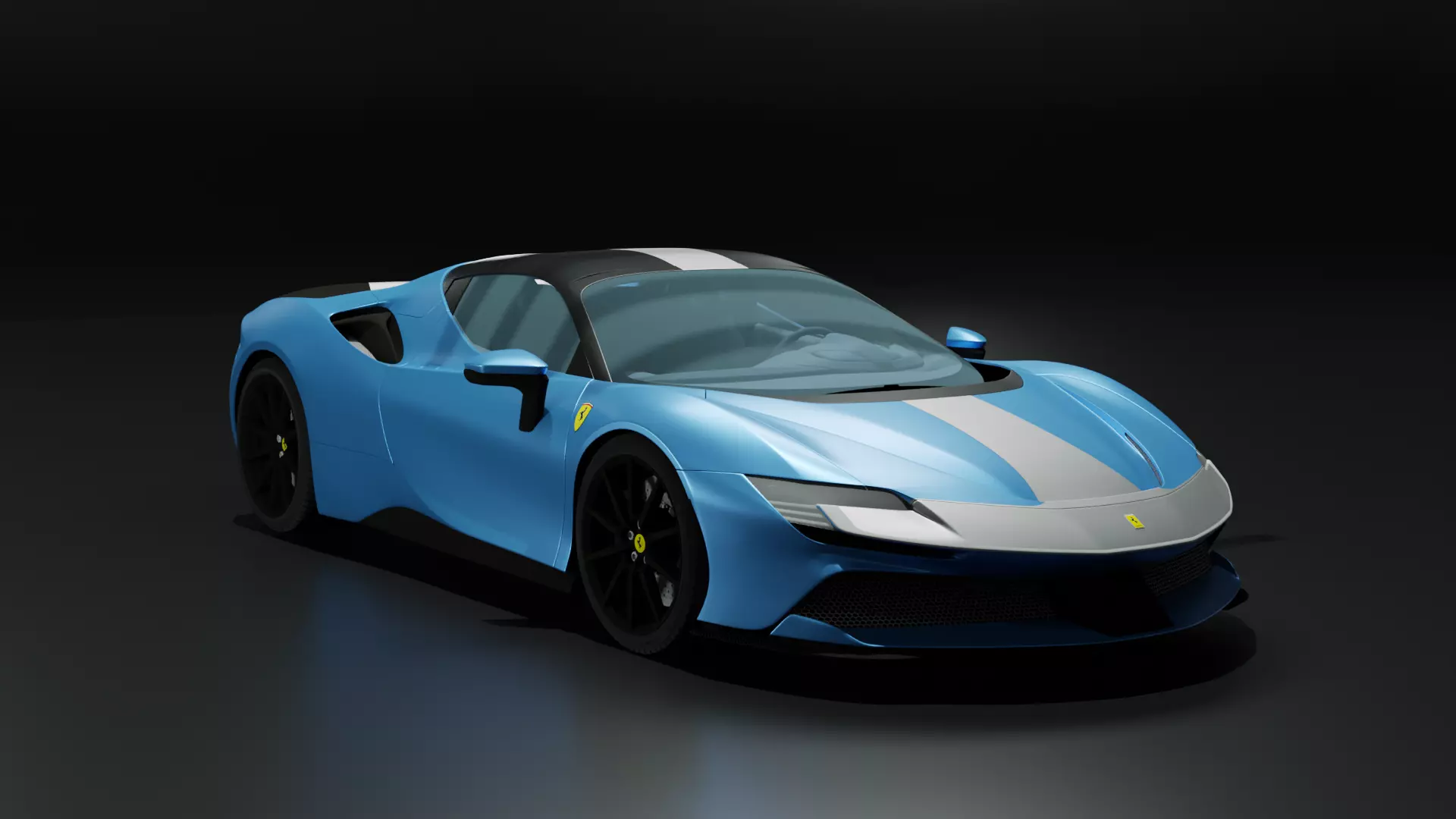 Ferrari SF90 Spider Low-poly 3D model_0