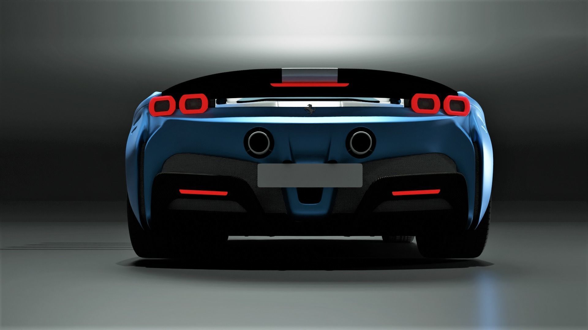 Ferrari SF90 Spider Low-poly 3D model_4