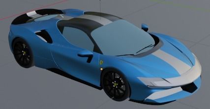 Ferrari SF90 Spider Low-poly 3D model_26