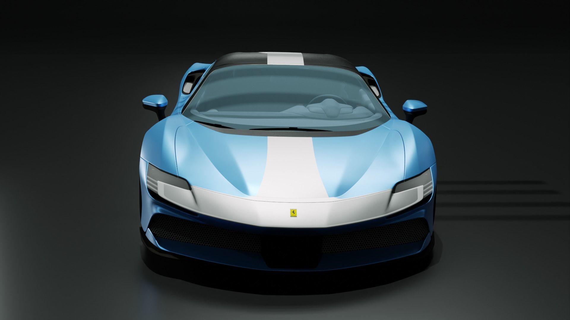 Ferrari SF90 Spider Low-poly 3D model_10