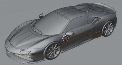 Ferrari SF90 Spider Low-poly 3D model_2