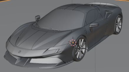 Ferrari SF90 Spider Low-poly 3D model_24