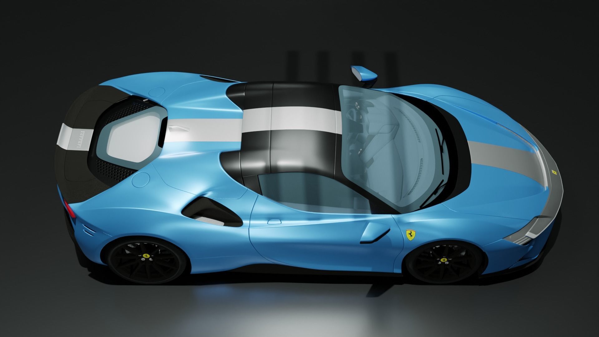 Ferrari SF90 Spider Low-poly 3D model_6